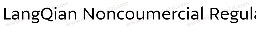LangQian Noncoumercial Regular字体转换